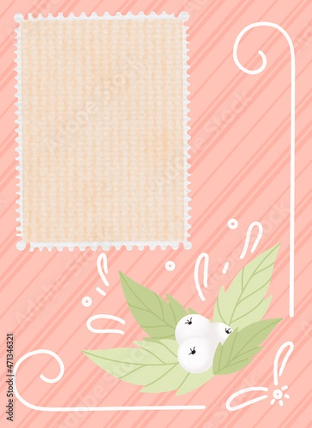 Obraz Cute universal postcard template in pastel colors