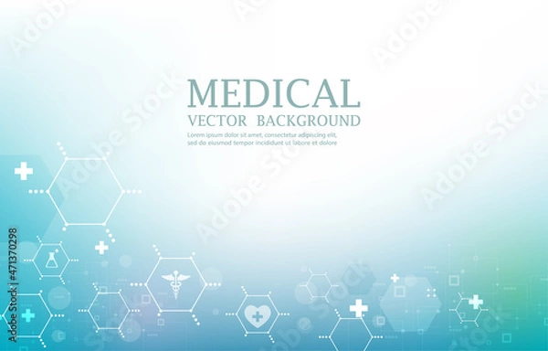 Obraz Abstract modern healthcare and medical vector background