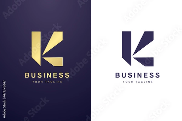Fototapeta Initial Letter K Logo For Business or Media Company.