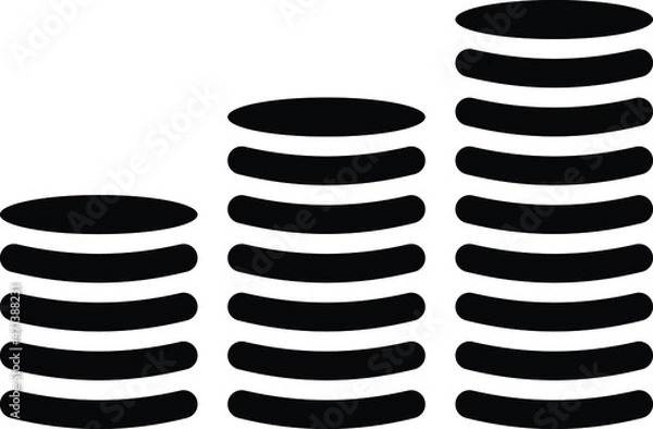 Obraz Increasing revenue icon vector. increase benefit icon.
