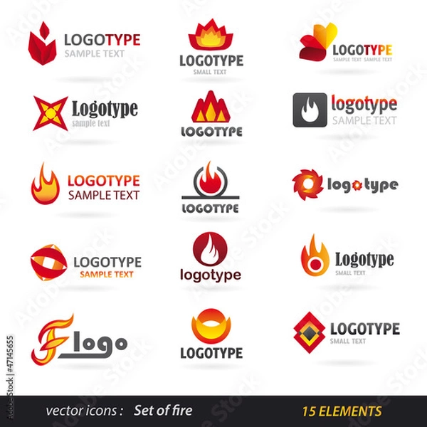 Obraz fire logo set