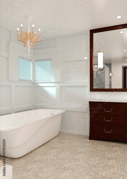 Obraz 3D Rendering Classic Bathroom