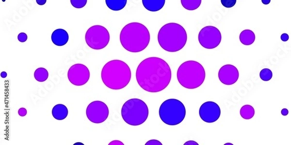 Fototapeta Light Purple, Pink vector background with bubbles.