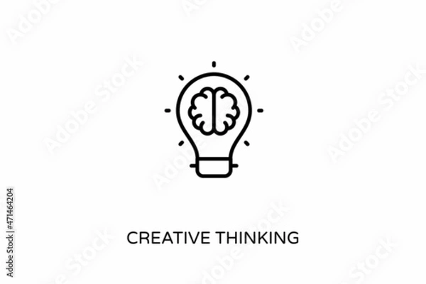 Fototapeta Creative Thinking icon in vector. Logotype