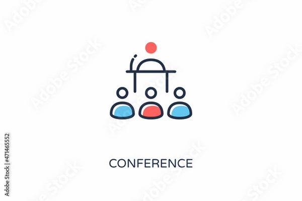 Fototapeta Conference icon in vector. Logotype