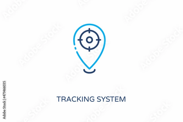 Obraz Tracking System icon in vector. Logotype