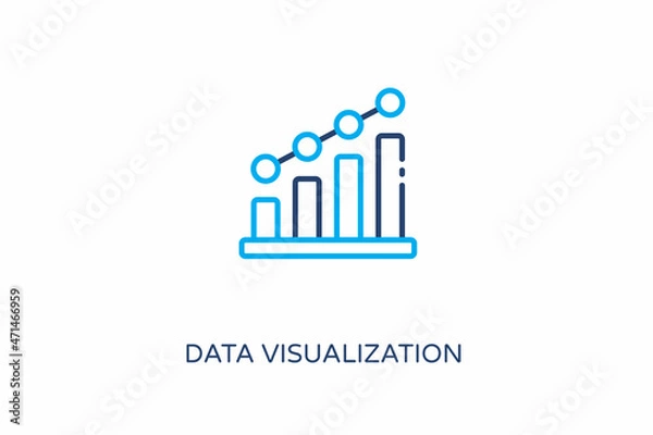 Fototapeta Data Visualization icon in vector. Logotype