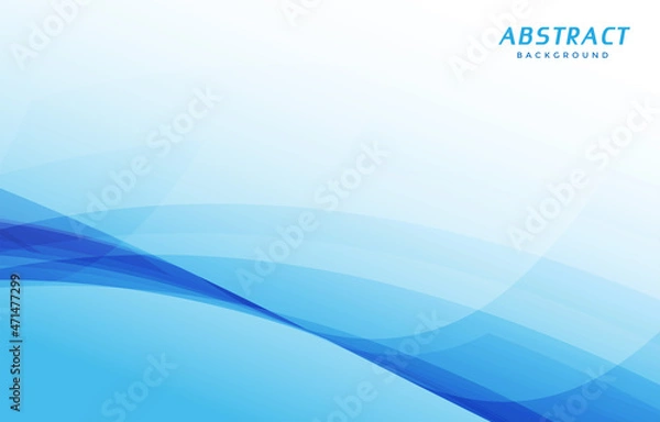 Obraz blue wavy background vector illustration