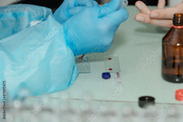 Fototapeta scientist in laboratory