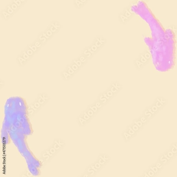 Obraz background with hand drawn illustration fish