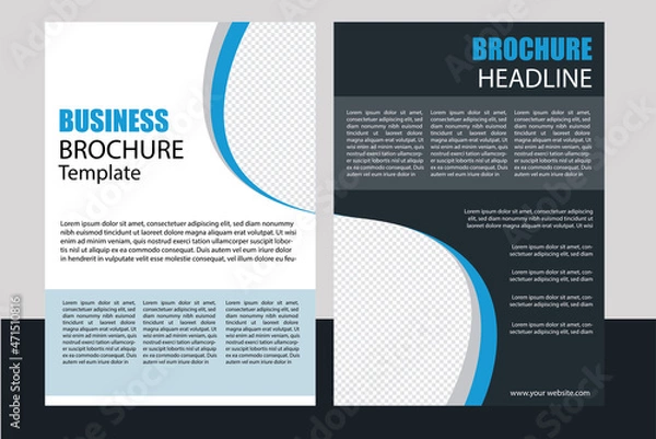 Obraz Brochure design, cover modern layout, poster, flyer in A4 for using personal or marketing purposes. Creative and Clean abstract Business vector template. Easy to use and edit.