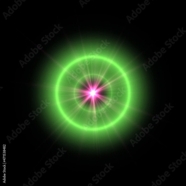 Obraz Realistic color camera lens flare light effects