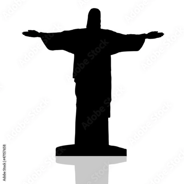 Fototapeta wektor statua Chrystusa Odkupiciela w Rio de Janeiro