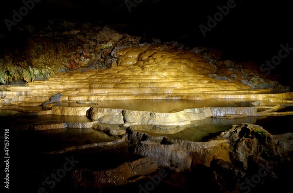 Obraz Cascading steps in the caves