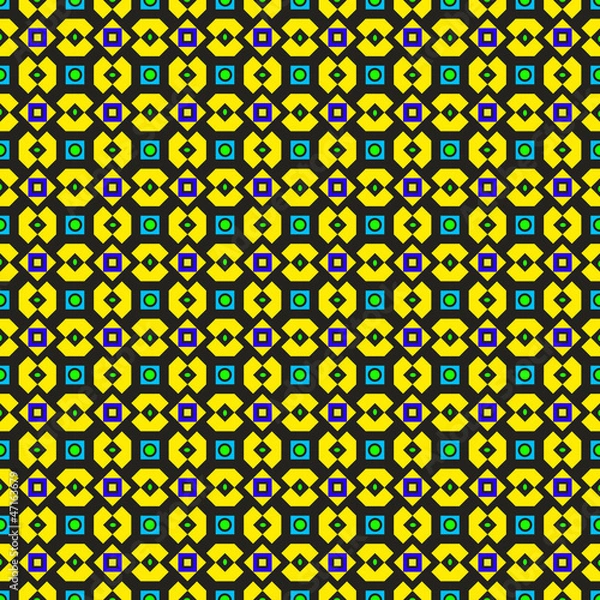 Obraz Ornate Green and Yellow Pattern
