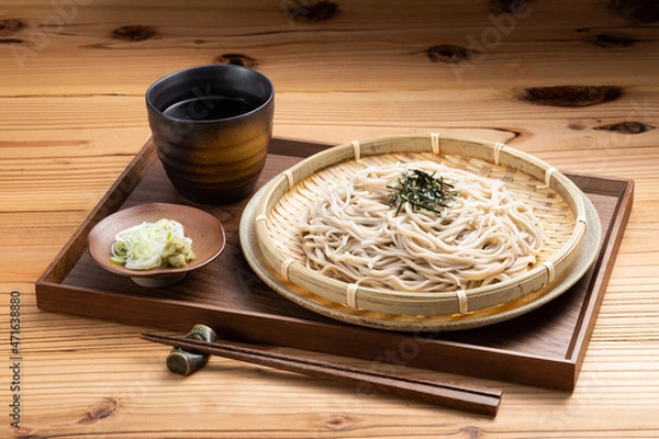 Obraz 蕎麦の香り漂う打ち立てのざるそば