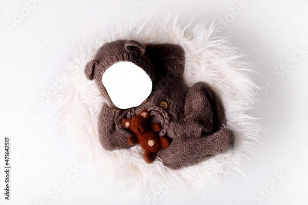 Obraz Digital background for newborn photography. Holidays, chrismtas, new year. Insert your own face