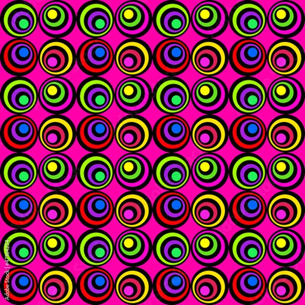 Obraz Seamless Colorful Psychedelic Pattern