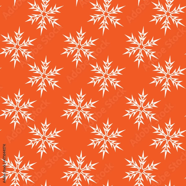 Fototapeta Christmas seamless pattern with snowflakes.Design template for wallpaper,fabric,wrapping,textile