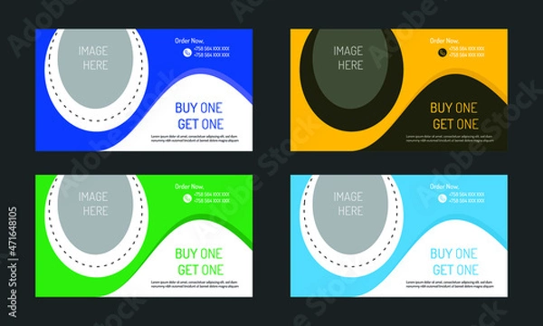 Fototapeta Web Banner Design 2022 With Color Combination