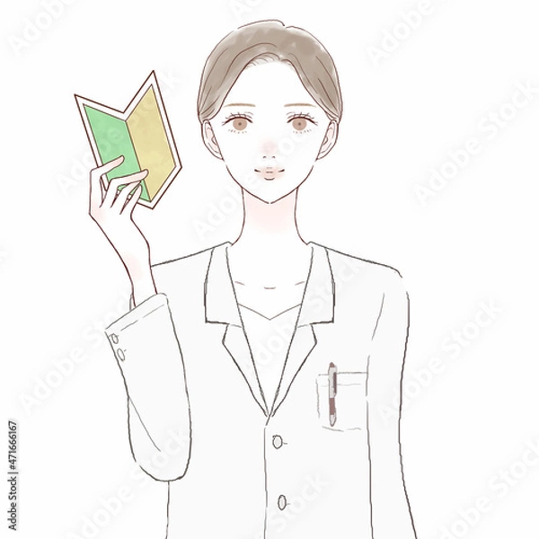 Obraz 初心者マークを持っている女性医師