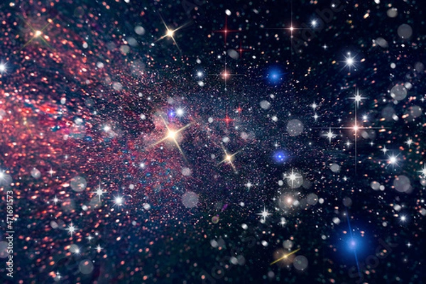 Fototapeta space background with twinkling stars, shining stars on space background, background for creativity