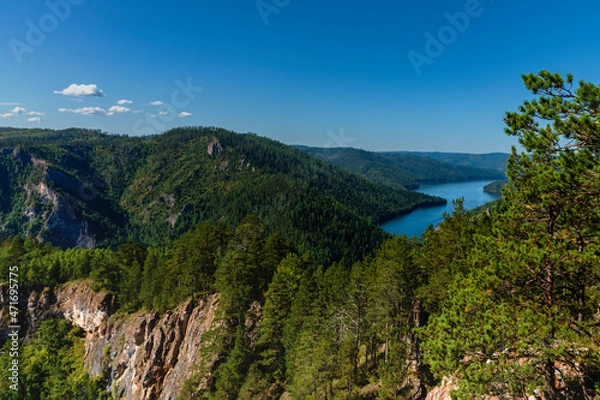 Fototapeta Biryusinsky Bay from a high mountain