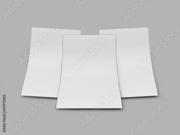 Fototapeta Flyer Paper 3D Illustration Mockup Scene