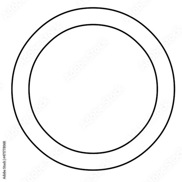 Obraz circle road  traffic sign layout outline