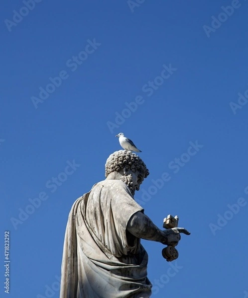Fototapeta statue with dove