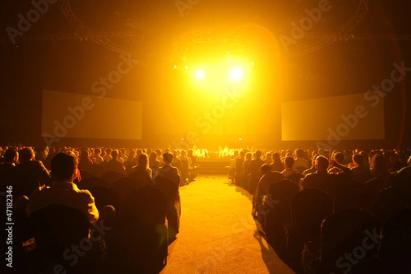 Fototapeta Crowd in fron of stage