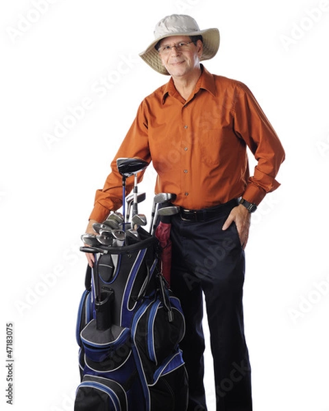Fototapeta Senior Ready for Golfing