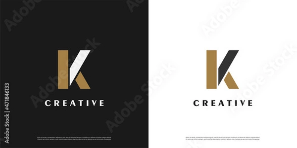 Fototapeta Letter K logo icon design template elements	