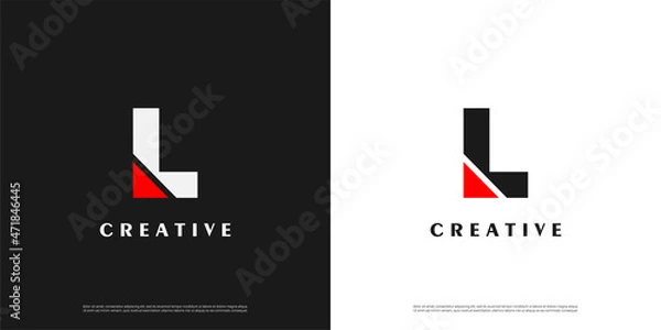 Obraz Letter L logo icon red arrow design template elements	