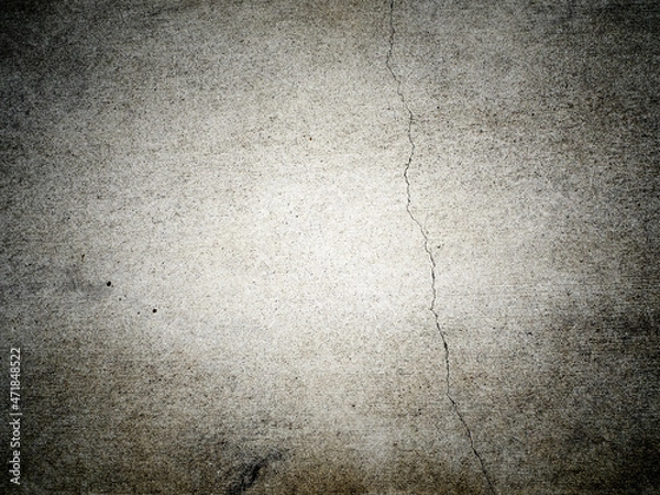 Fototapeta ヒビの入った暗いコンクリートのテクスチャー素材