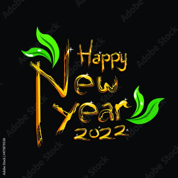 Fototapeta New Year Greeting Yellow Light Leaf