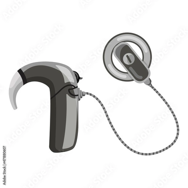 Obraz Cochlear Implant Vector illustration. Hearing therapy concept.