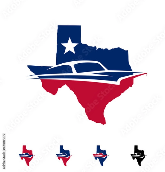 Obraz Texas Car Vector Sign