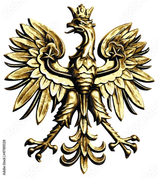 Obraz Polska orzeł na białym tle