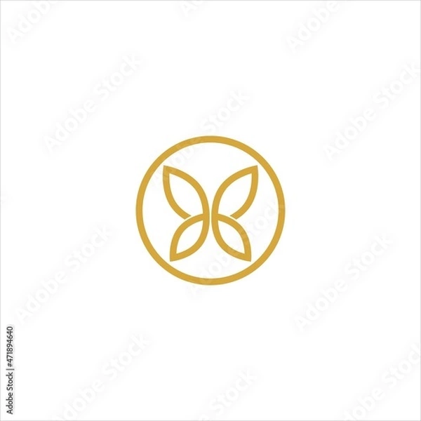 Obraz initials a b logo vector template butterfly