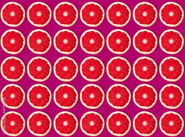Obraz grapefruit_slices_grid