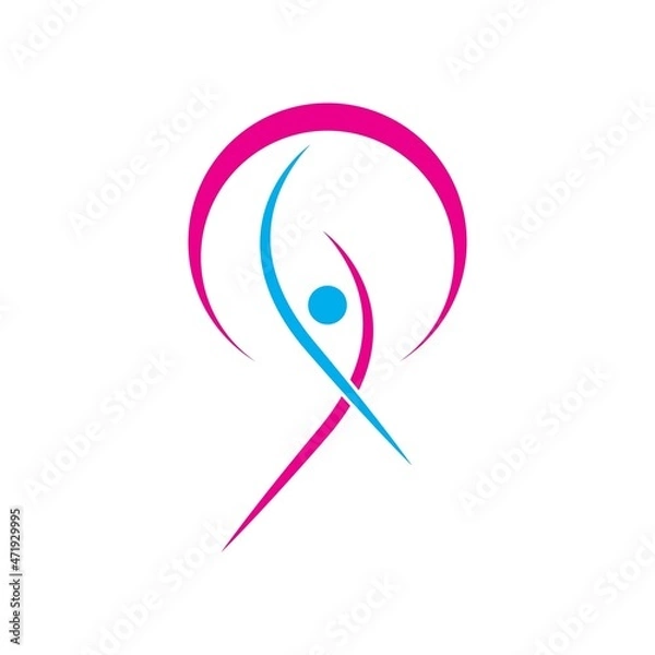 Obraz people logo vector design templet