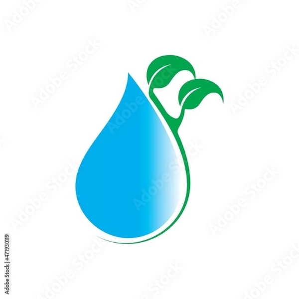 Obraz Water drop illustration Logo template vector design