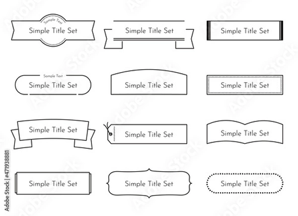 Obraz シンプルな横向きタイトルセット1
