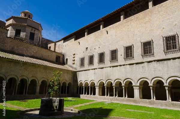 Obraz cloitre, Gérone, Espagne