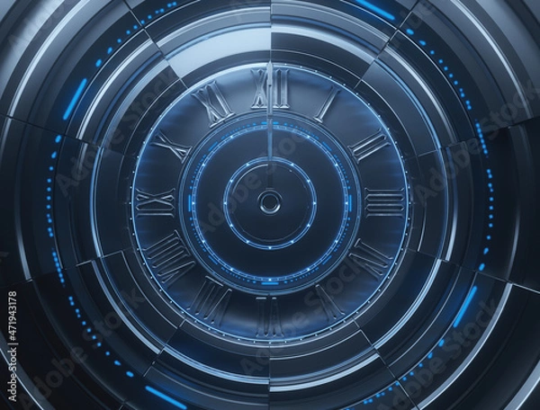Fototapeta Time News, User Interface HUD, Global connections, HUD technological futuristic intro, SciFi data, Digital infographic elements, CG, Broadcast intro