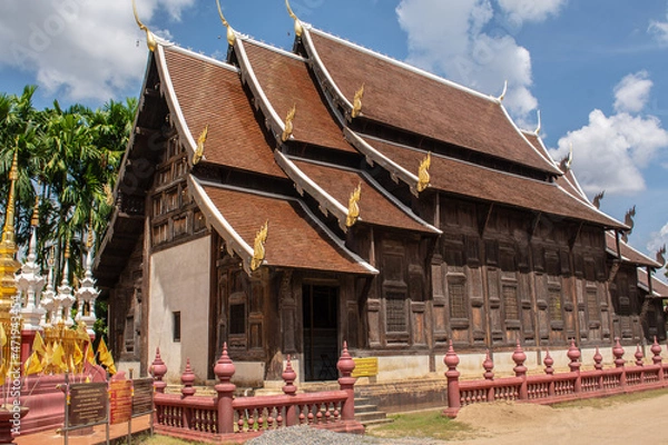 Obraz Within Wat Pan-Tao is a Buddhist temple in Chiang Mai province northern of Thailand.