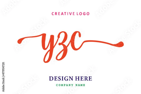 Fototapeta YZC lettering logo is simple, easy to understand and authoritative