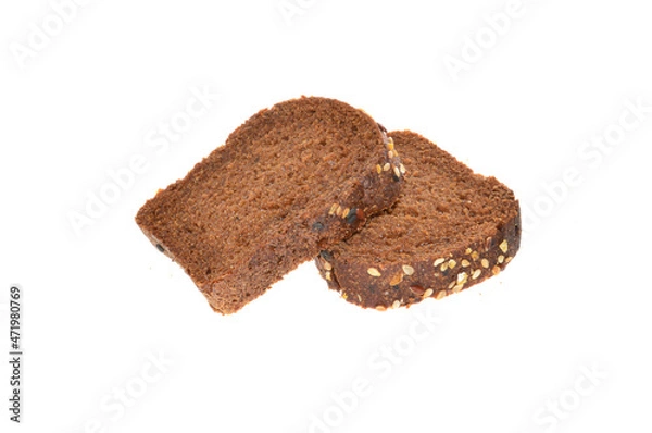 Obraz bread isolated on white background