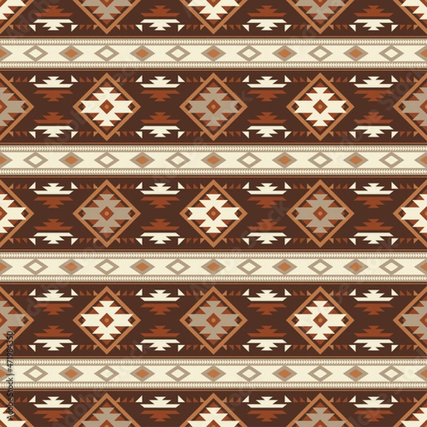 Fototapeta seamless ethnic pattern design abstract